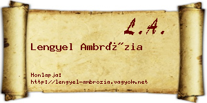 Lengyel Ambrózia névjegykártya